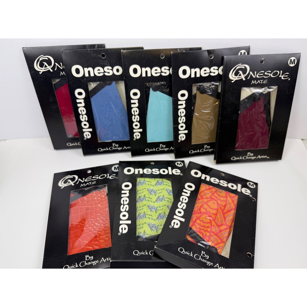 Onesole Interchangeable Shoe Tops Lot of 8 Size Medium Variety Patterns Solids